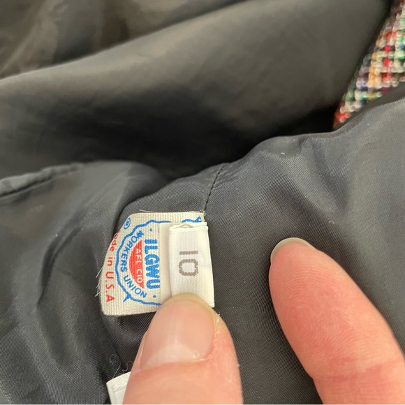 Vintage Liz Claiborne power suit blazer 80’s tweed multicolored with pockets 🔥 - Picture 8 of 11